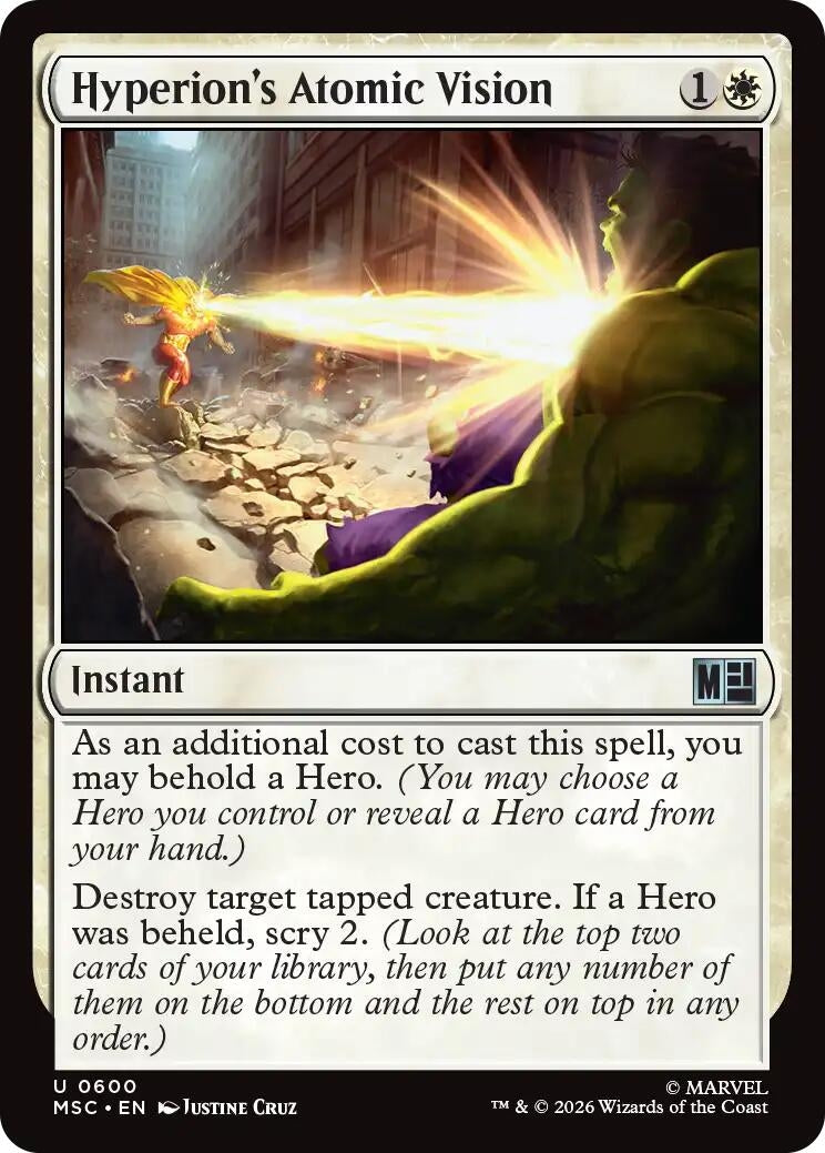 Image for Hyperion's Atomic Vision (600) [Commander: Marvel Super Heroes] - Magic: The Gathering