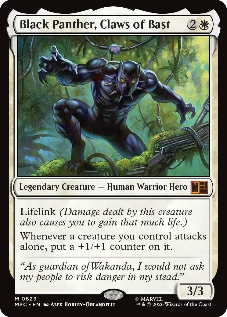 Image for Black Panther, Claws of Bast (829) [Commander: Marvel Super Heroes] - Magic: The Gathering