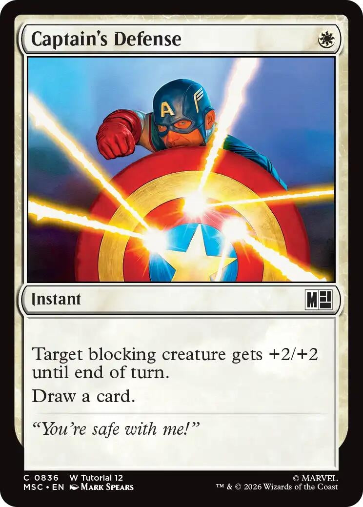 Image for Captain's Defense (0836) (836) [Commander: Marvel Super Heroes] - Magic: The Gathering