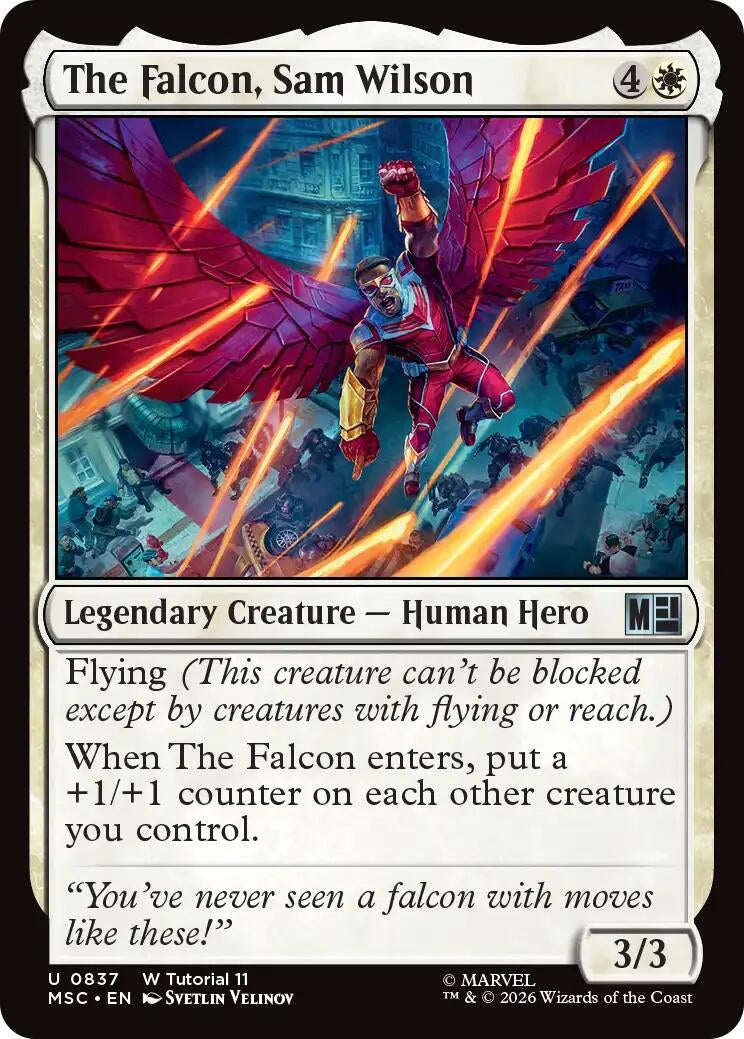 Image for The Falcon, Sam Wilson (0837) (837) [Commander: Marvel Super Heroes] - Magic: The Gathering