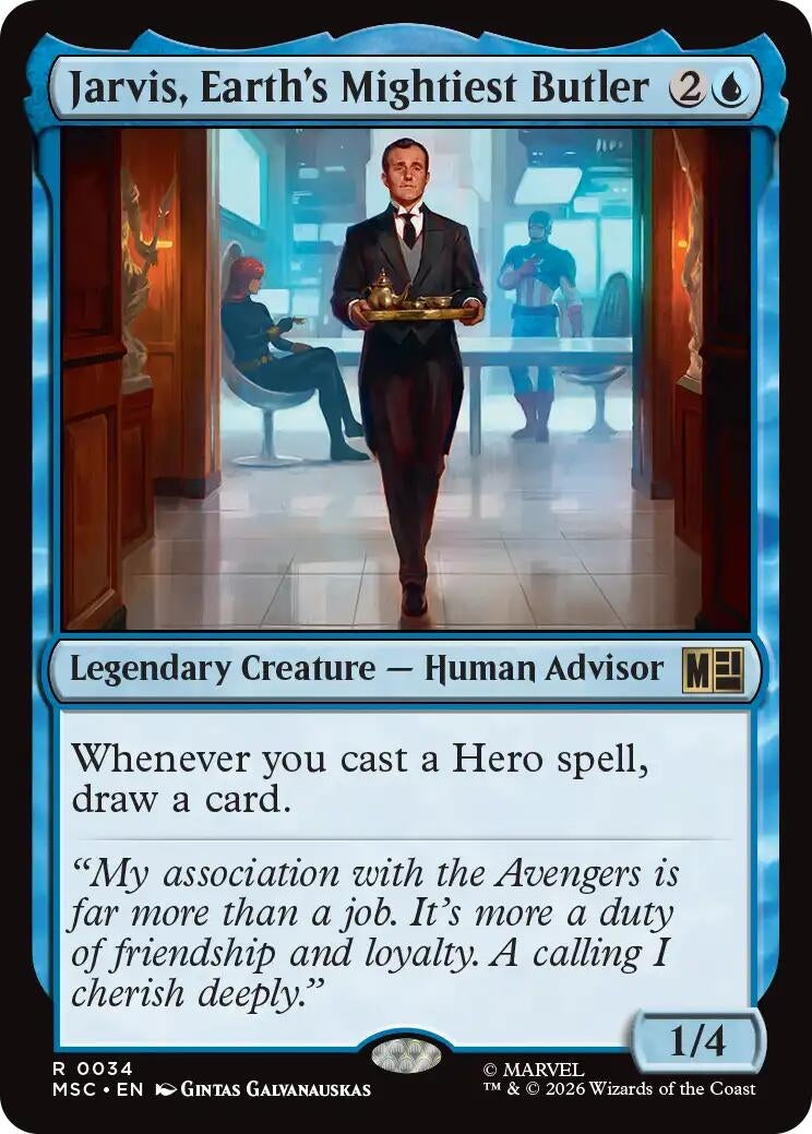 Image for Jarvis, Earth's Mightiest Butler (34) [Commander: Marvel Super Heroes] - Magic: The Gathering