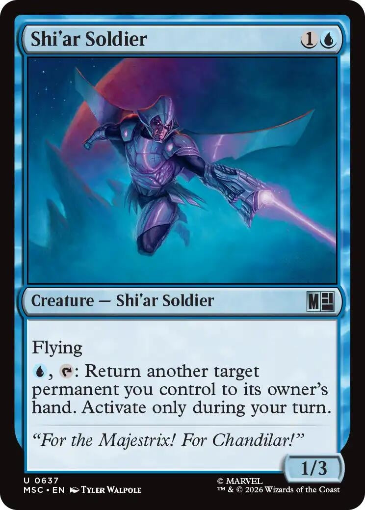 Image for Shi'ar Soldier (637) [Commander: Marvel Super Heroes] - Magic: The Gathering