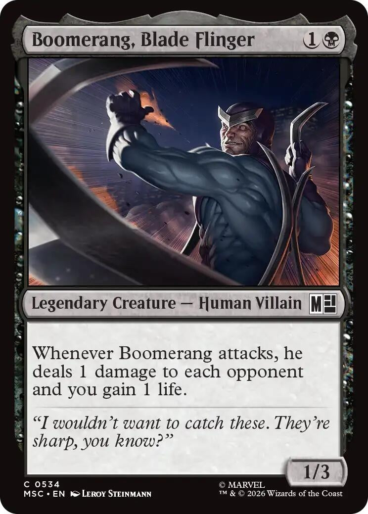 Image for Boomerang, Blade Flinger (534) [Commander: Marvel Super Heroes] - Magic: The Gathering