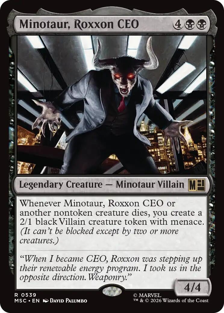 Image for Minotaur, Roxxon CEO (539) [Commander: Marvel Super Heroes] - Magic: The Gathering