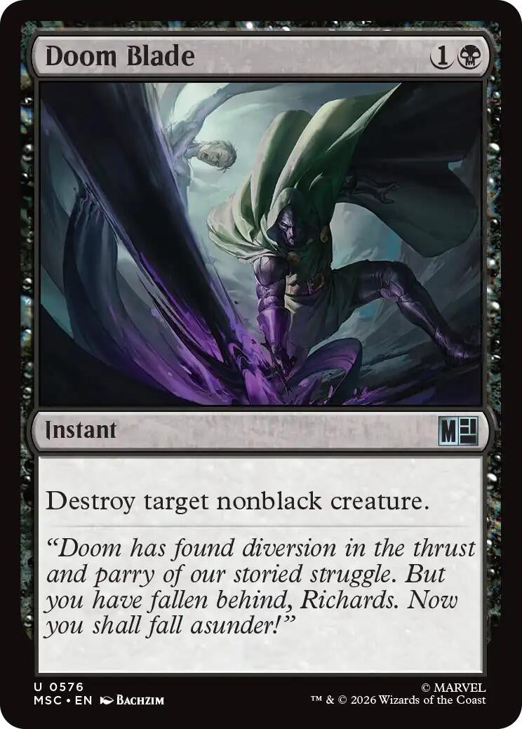 Image for Doom Blade (576) [Commander: Marvel Super Heroes] - Magic: The Gathering