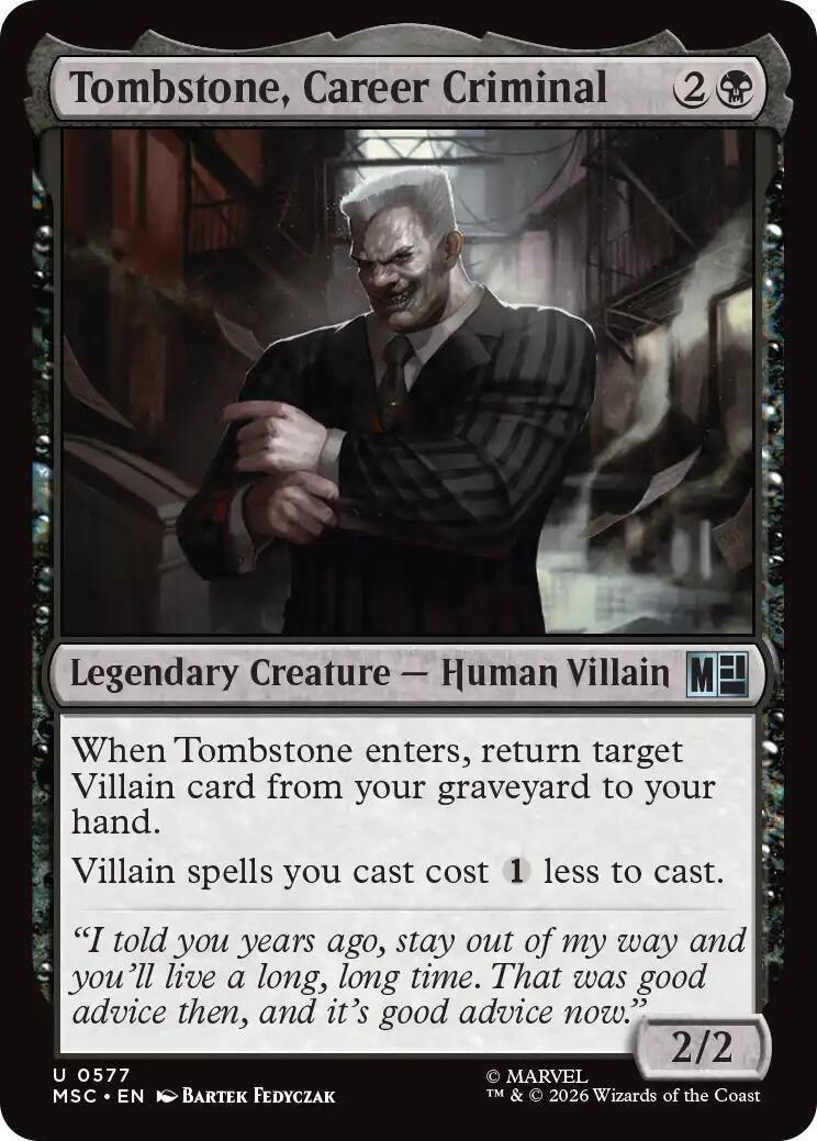 Image for Tombstone, Career Criminal (0577) (577) [Commander: Marvel Super Heroes] - Magic: The Gathering