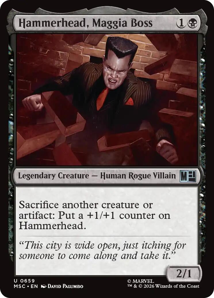 Image for Hammerhead, Maggia Boss (659) [Commander: Marvel Super Heroes] - Magic: The Gathering