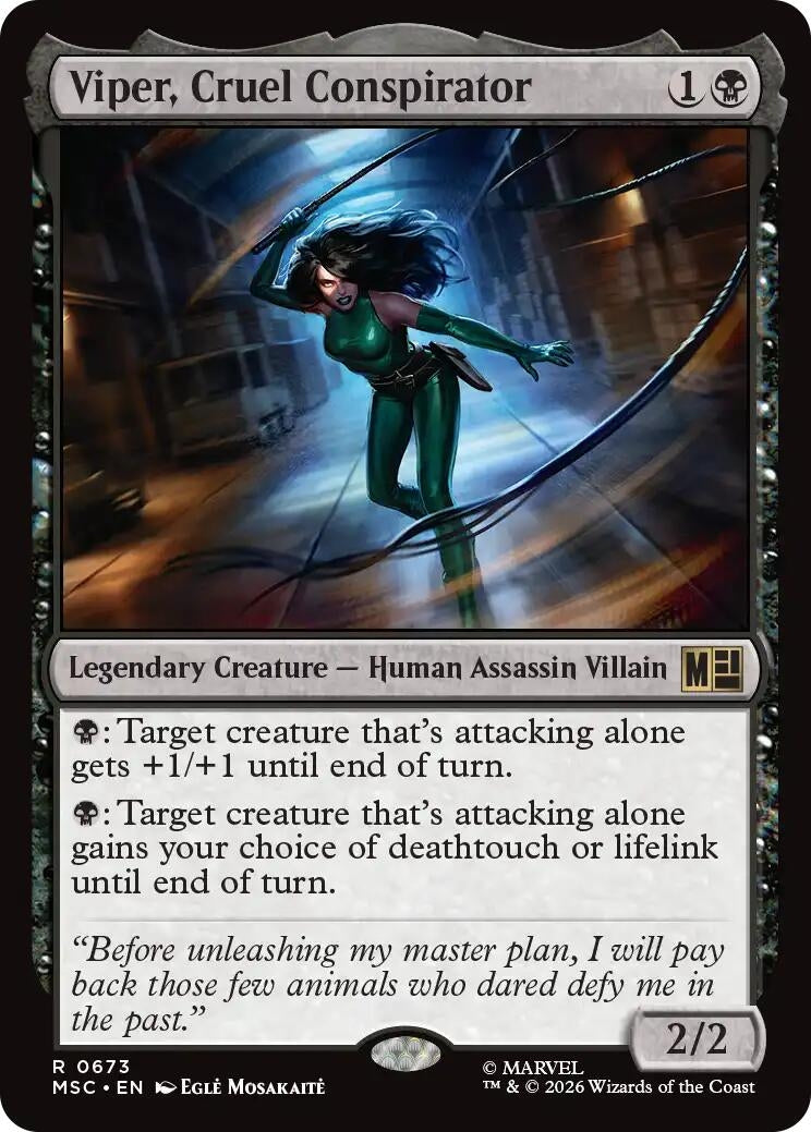 Image for Viper, Cruel Conspirator (673) [Commander: Marvel Super Heroes] - Magic: The Gathering