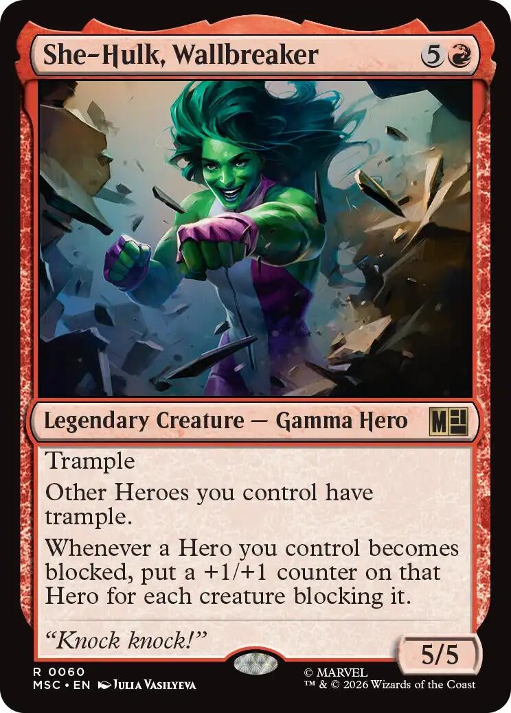 Image for She-Hulk, Wallbreaker (60) [Commander: Marvel Super Heroes] - Magic: The Gathering