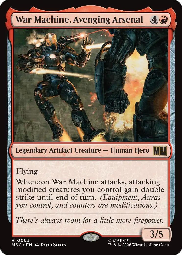 Image for War Machine, Avenging Arsenal (63) [Commander: Marvel Super Heroes] - Magic: The Gathering