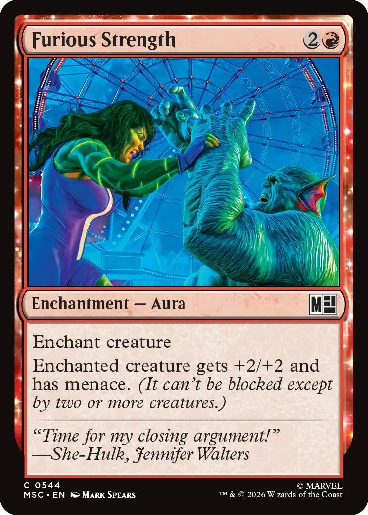 Image for Furious Strength (544) [Commander: Marvel Super Heroes] - Magic: The Gathering