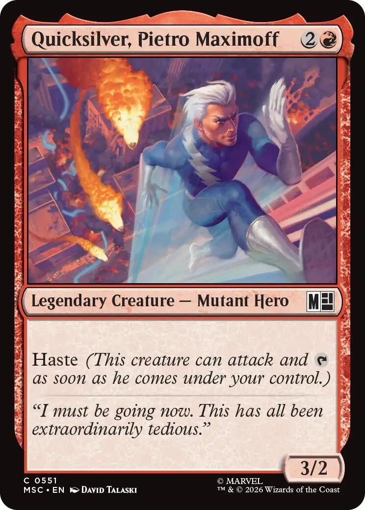 Image for Quicksilver, Pietro Maximoff (0551) (551) [Commander: Marvel Super Heroes] - Magic: The Gathering