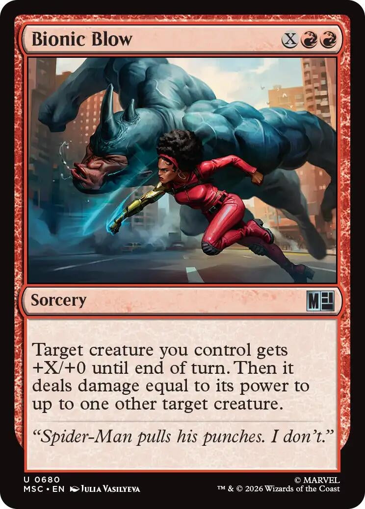 Image for Bionic Blow (680) [Commander: Marvel Super Heroes] - Magic: The Gathering