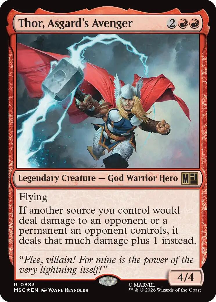 Image for Thor, Asgard's Avenger (Surge Foil) (883) [Commander: Marvel Super Heroes] - Magic: The Gathering