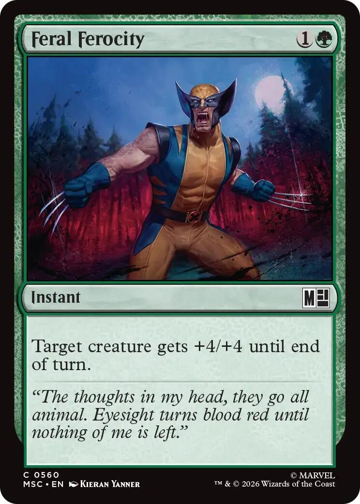 Image for Feral Ferocity (560) [Commander: Marvel Super Heroes] - Magic: The Gathering