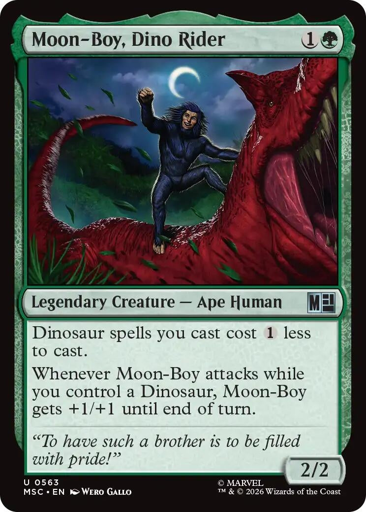 Image for Moon-Boy, Dino Rider (563) [Commander: Marvel Super Heroes] - Magic: The Gathering