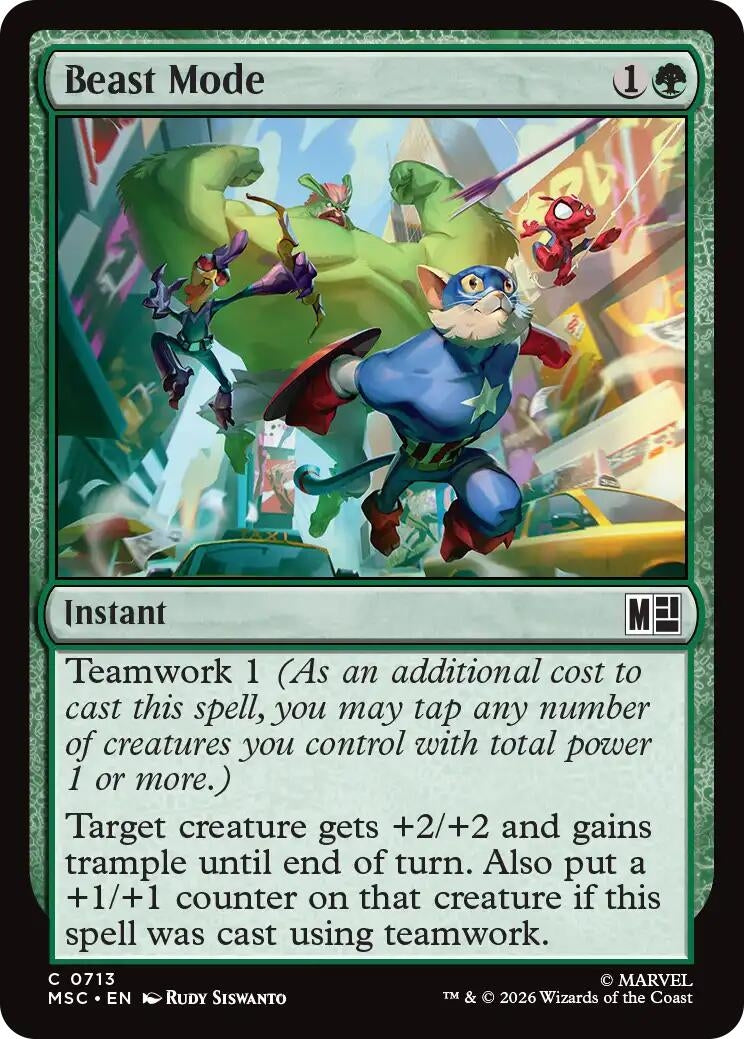 Image for Beast Mode (713) [Commander: Marvel Super Heroes] - Magic: The Gathering