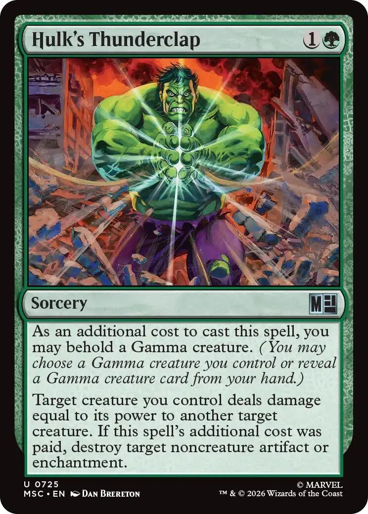 Image for Hulk's Thunderclap (725) [Commander: Marvel Super Heroes] - Magic: The Gathering