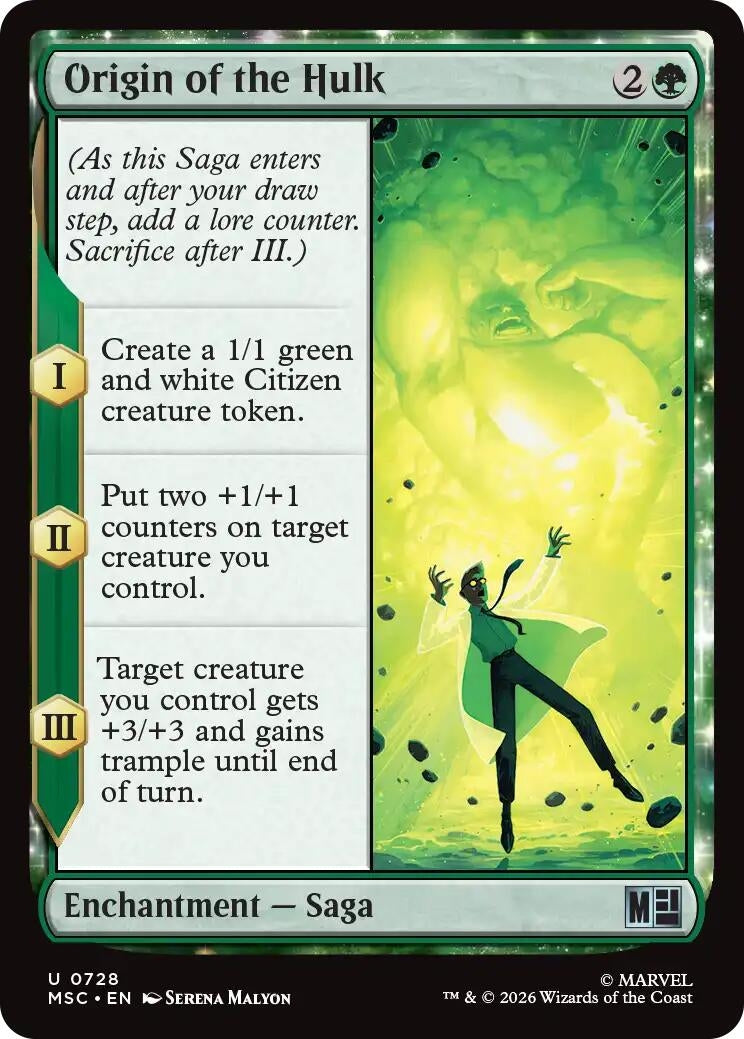 Image for Origin of the Hulk (728) [Commander: Marvel Super Heroes] - Magic: The Gathering