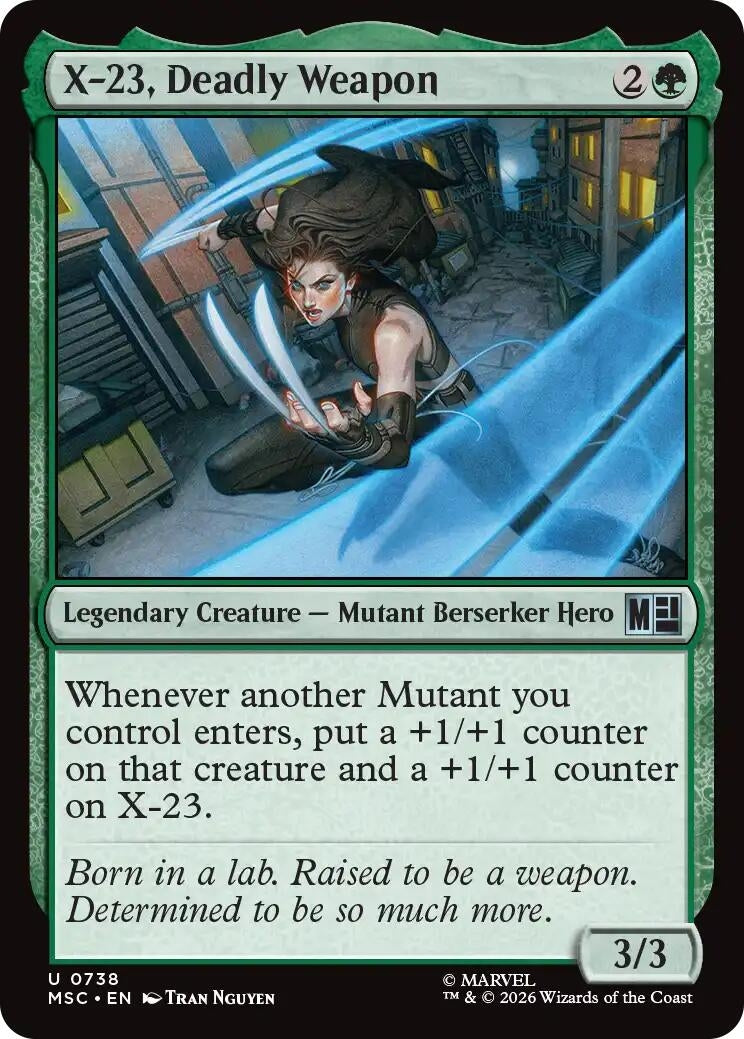 Image for X-23, Deadly Weapon (738) [Commander: Marvel Super Heroes] - Magic: The Gathering