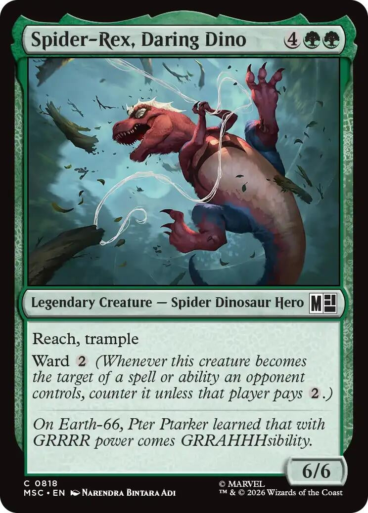 Image for Spider-Rex, Daring Dino (818) [Commander: Marvel Super Heroes] - Magic: The Gathering