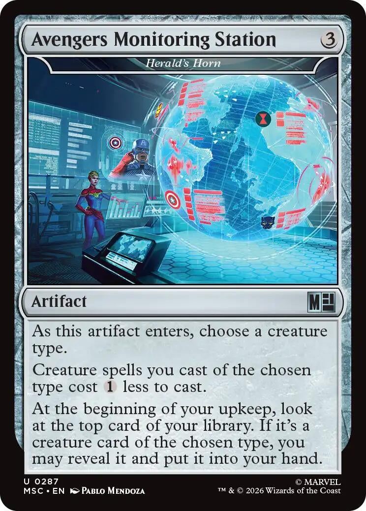 Image for Avengers Monitoring Station - Herald's Horn (287) [Commander: Marvel Super Heroes] - Magic: The Gathering