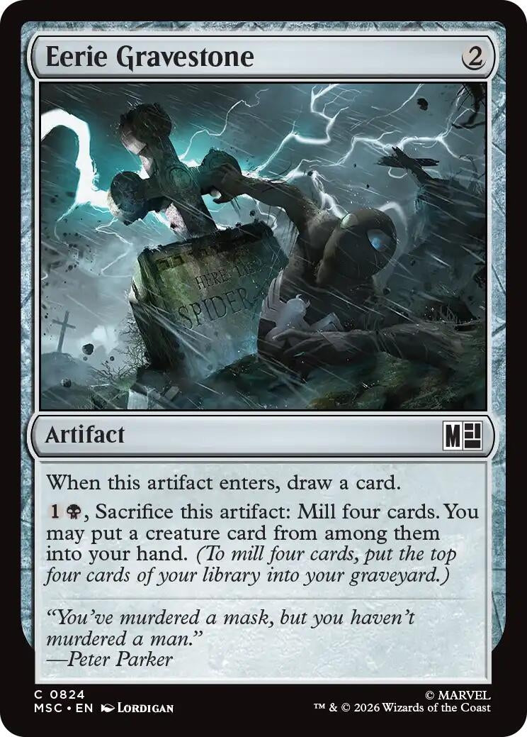 Image for Eerie Gravestone (824) [Commander: Marvel Super Heroes] - Magic: The Gathering