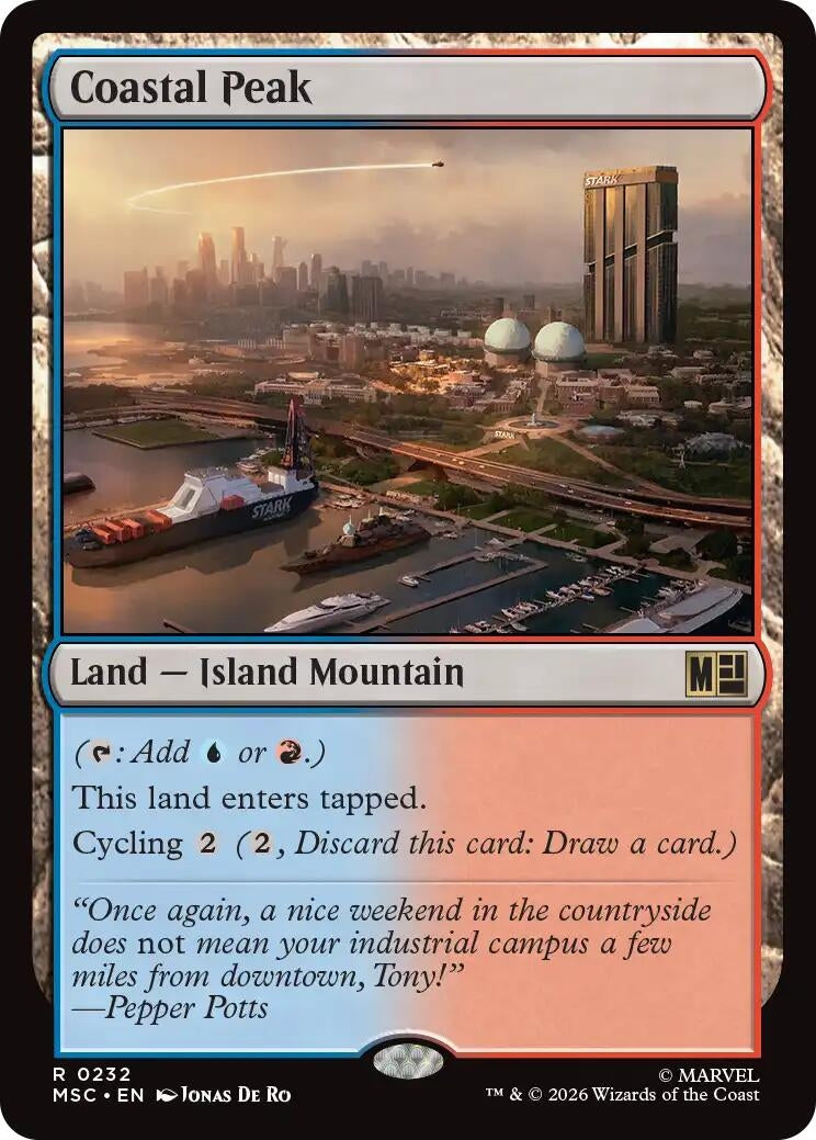 Image for Coastal Peak (232) [Commander: Marvel Super Heroes] - Magic: The Gathering