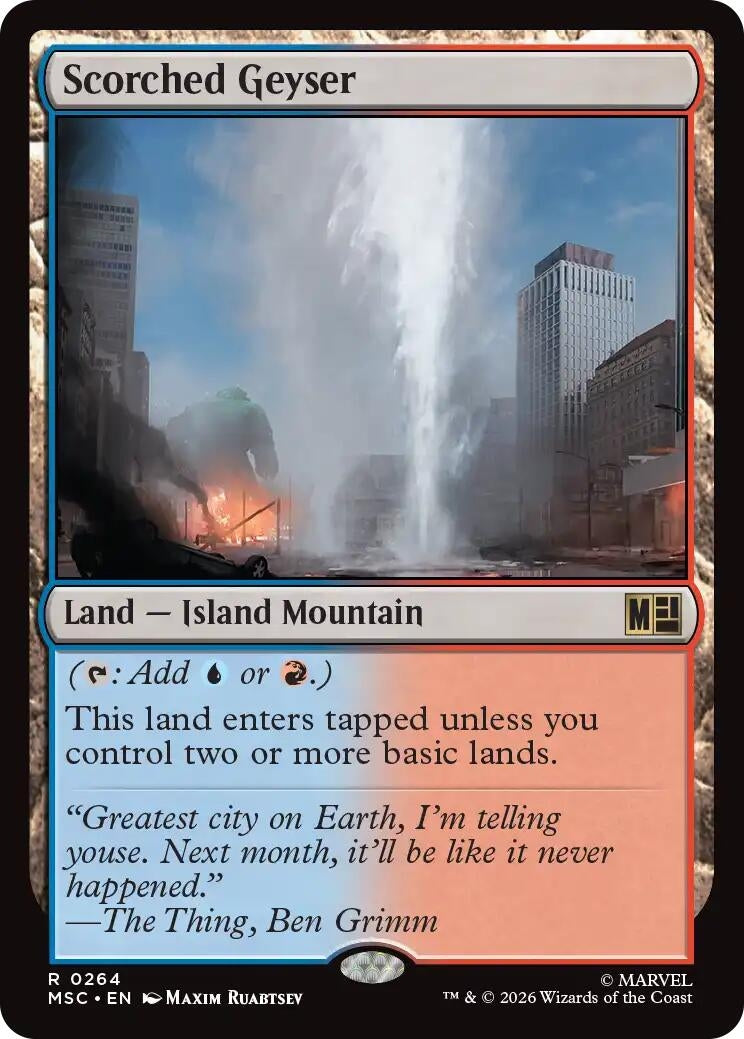 Image for Scorched Geyser (264) [Commander: Marvel Super Heroes] - Magic: The Gathering
