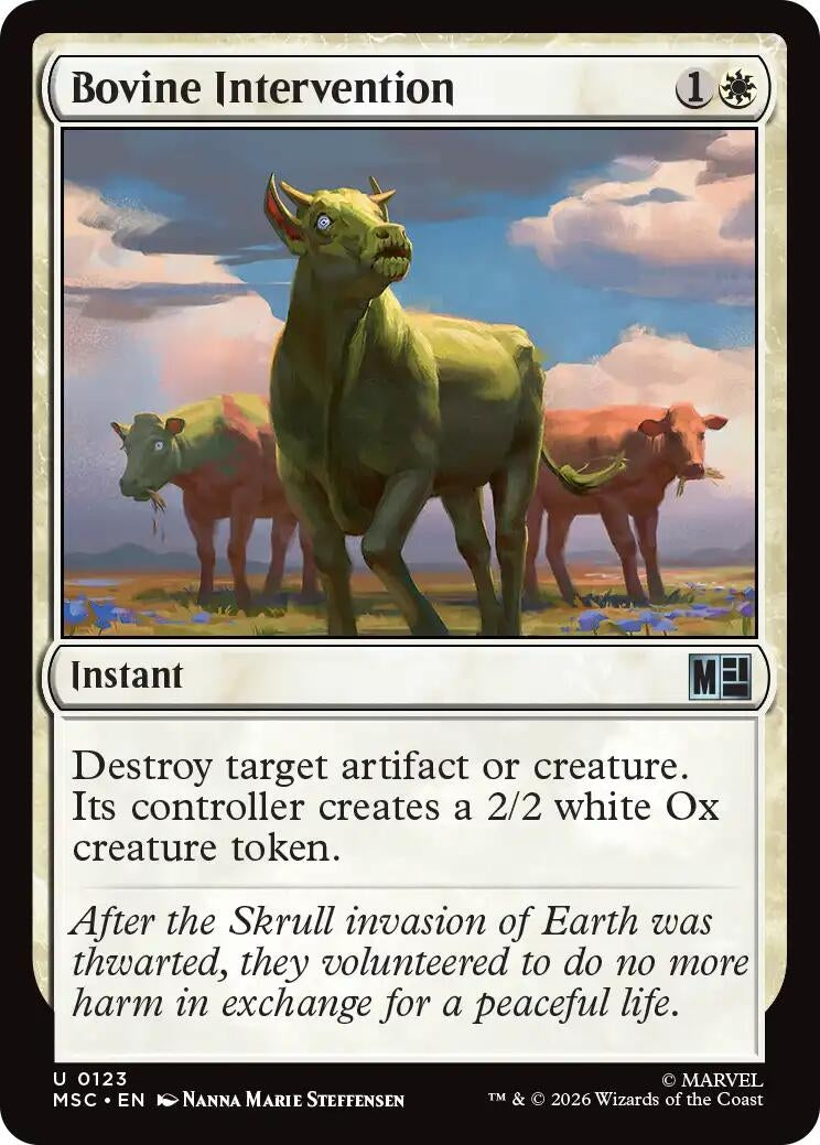 Image for Bovine Intervention (123) [Commander: Marvel Super Heroes] - Magic: The Gathering