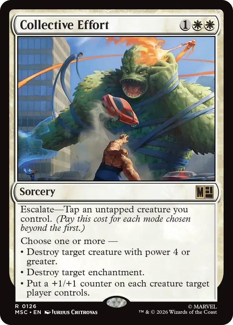 Image for Collective Effort (Surge Foil) (126) [Commander: Marvel Super Heroes] - Magic: The Gathering