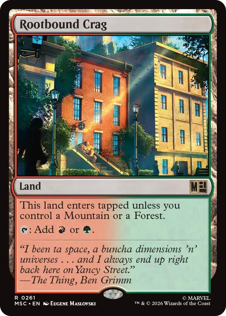 Image for Rootbound Crag (Surge Foil) (261) [Commander: Marvel Super Heroes] - Magic: The Gathering
