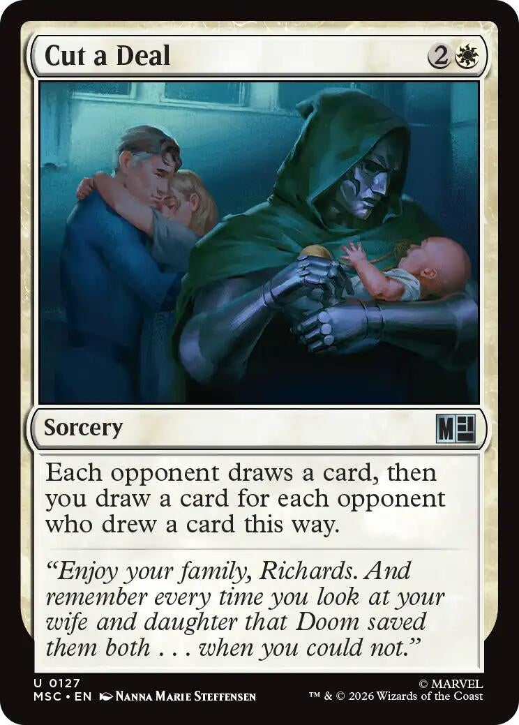 Image for Cut a Deal (Surge Foil) (127) [Commander: Marvel Super Heroes] - Magic: The Gathering
