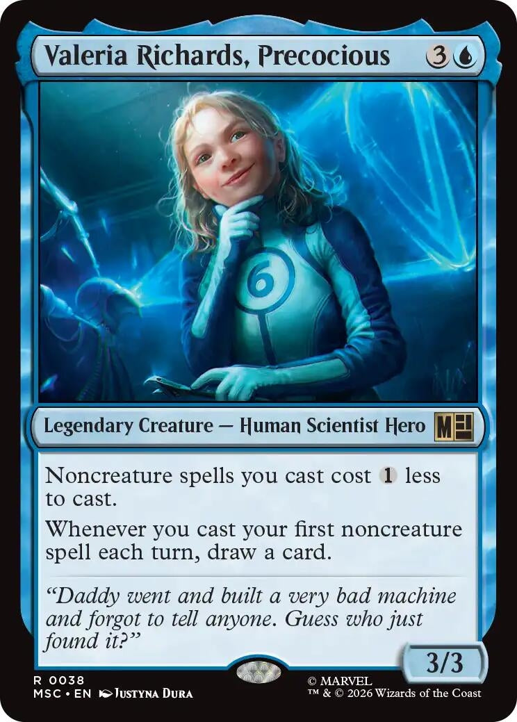 Image for Valeria Richards, Precocious (Surge Foil) (38) [Commander: Marvel Super Heroes] - Magic: The Gathering