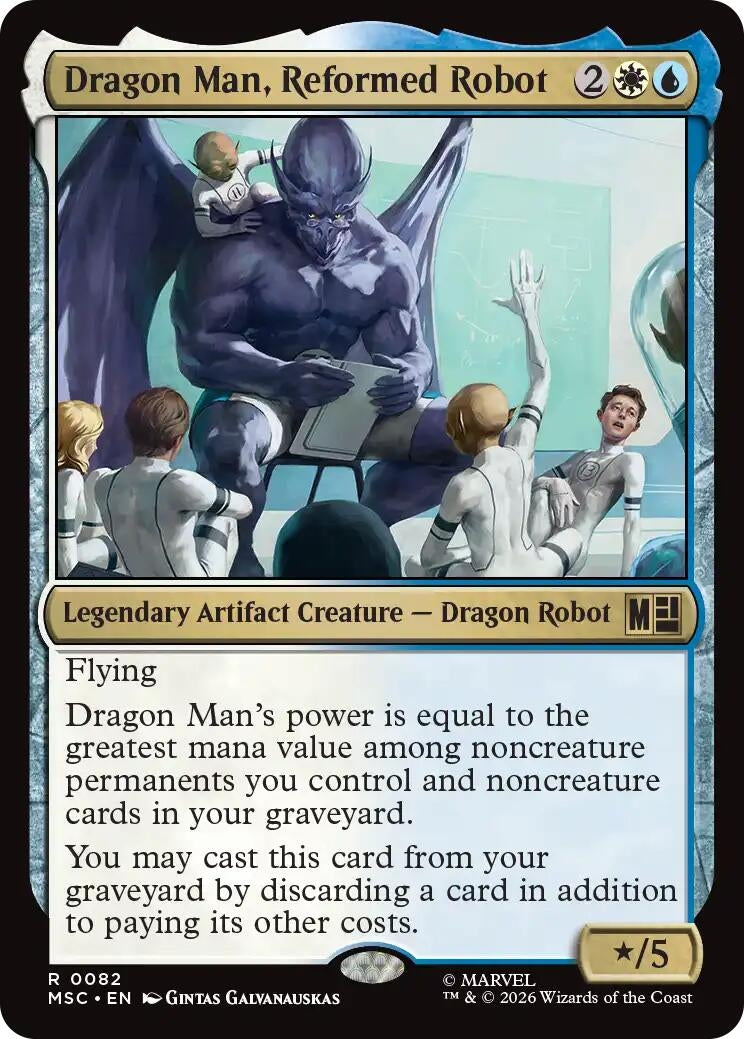 Image for Dragon Man, Reformed Robot (82) [Commander: Marvel Super Heroes] - Magic: The Gathering