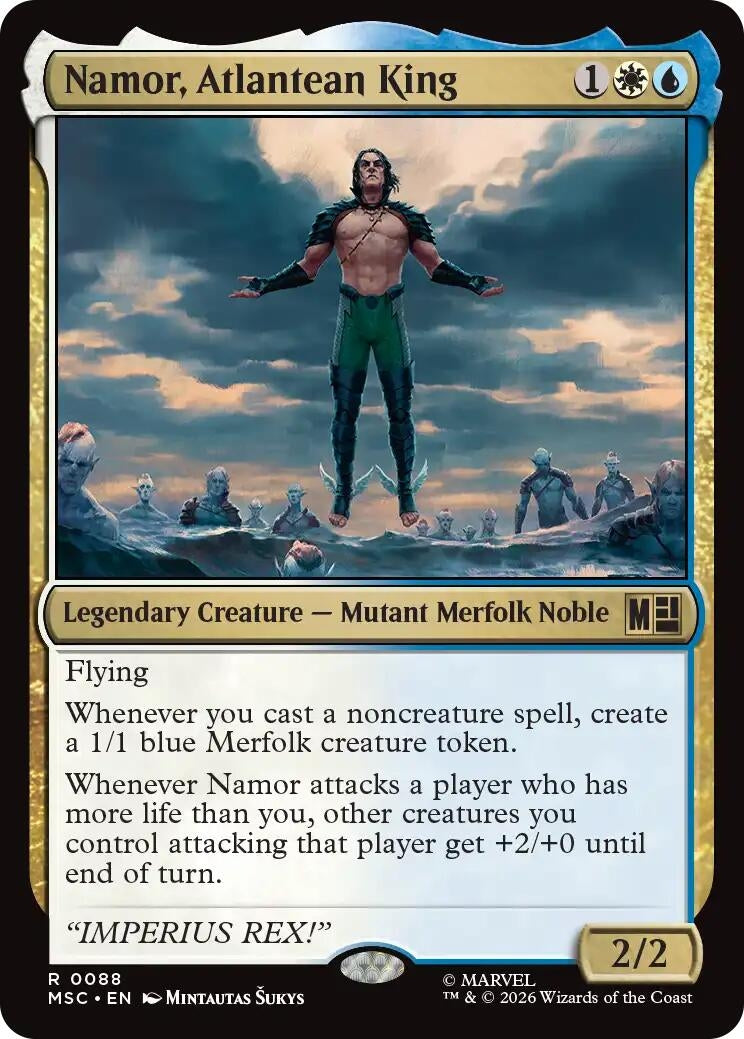 Image for Namor, Atlantean King (Surge Foil) (88) [Commander: Marvel Super Heroes] - Magic: The Gathering