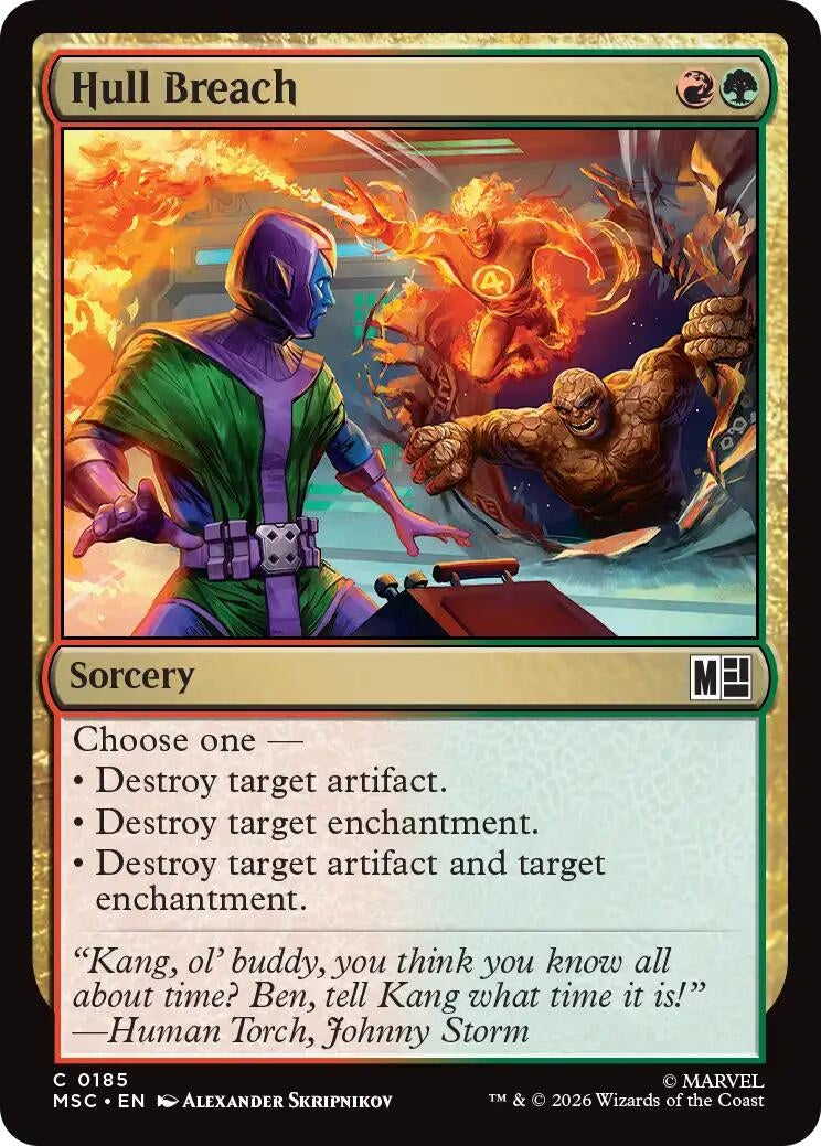 Image for Hull Breach (Surge Foil) (185) [Commander: Marvel Super Heroes] - Magic: The Gathering
