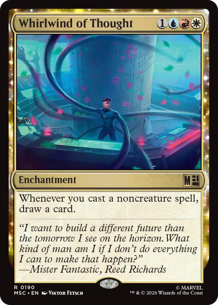Image for Whirlwind of Thought (Surge Foil) (190) [Commander: Marvel Super Heroes] - Magic: The Gathering