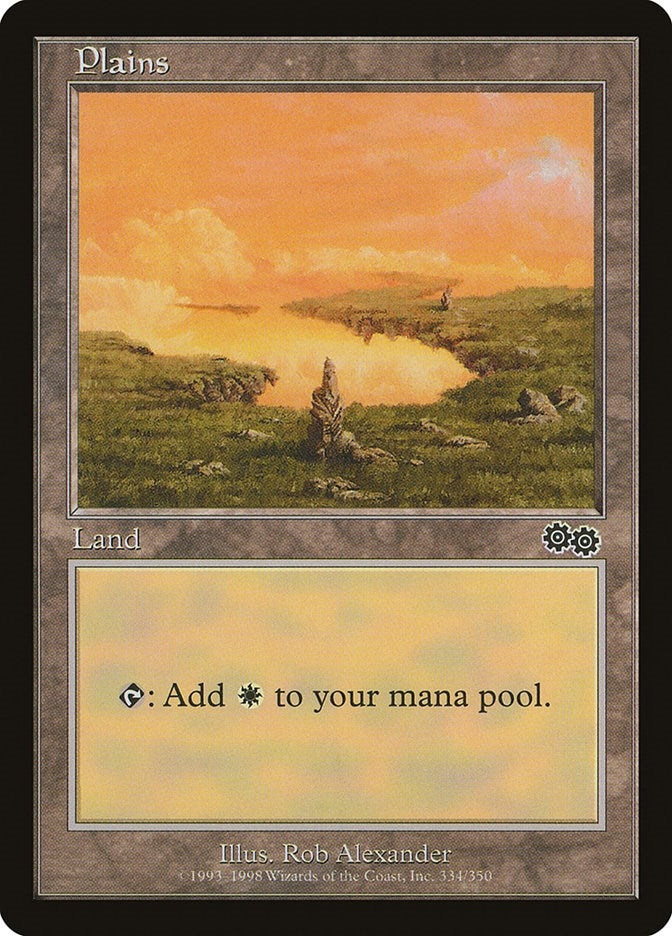 Image for Plains (334) (334) [Urza's Saga] - Magic: The Gathering
