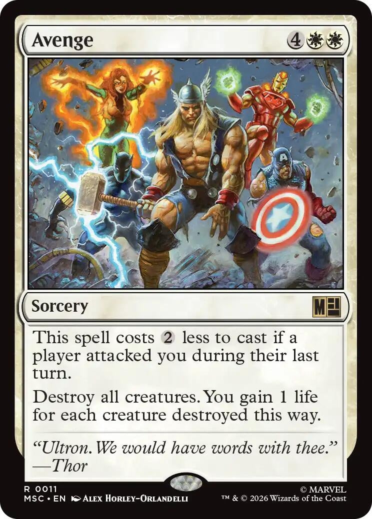 Image for Avenge (Surge Foil) (11) [Commander: Marvel Super Heroes] - Magic: The Gathering