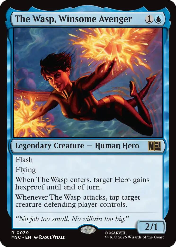 Image for The Wasp, Winsome Avenger (Surge Foil) (39) [Commander: Marvel Super Heroes] - Magic: The Gathering
