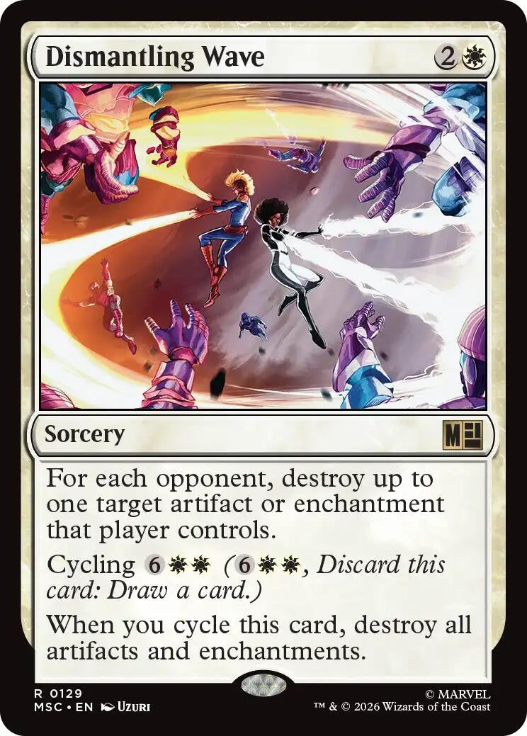 Image for Dismantling Wave (Surge Foil) (129) [Commander: Marvel Super Heroes] - Magic: The Gathering
