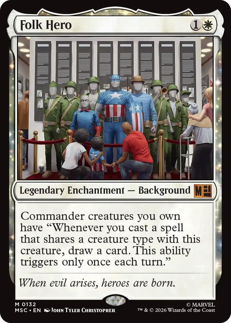 Image for Folk Hero (Surge Foil) (132) [Commander: Marvel Super Heroes] - Magic: The Gathering