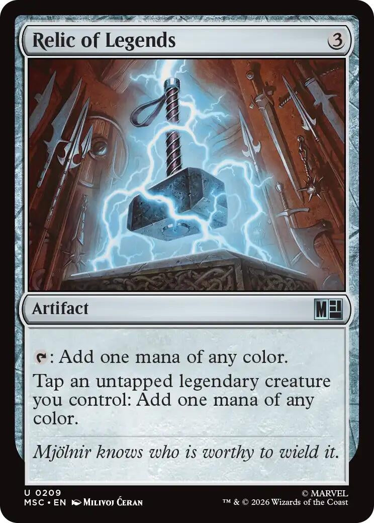 Image for Relic of Legends (Surge Foil) (209) [Commander: Marvel Super Heroes] - Magic: The Gathering