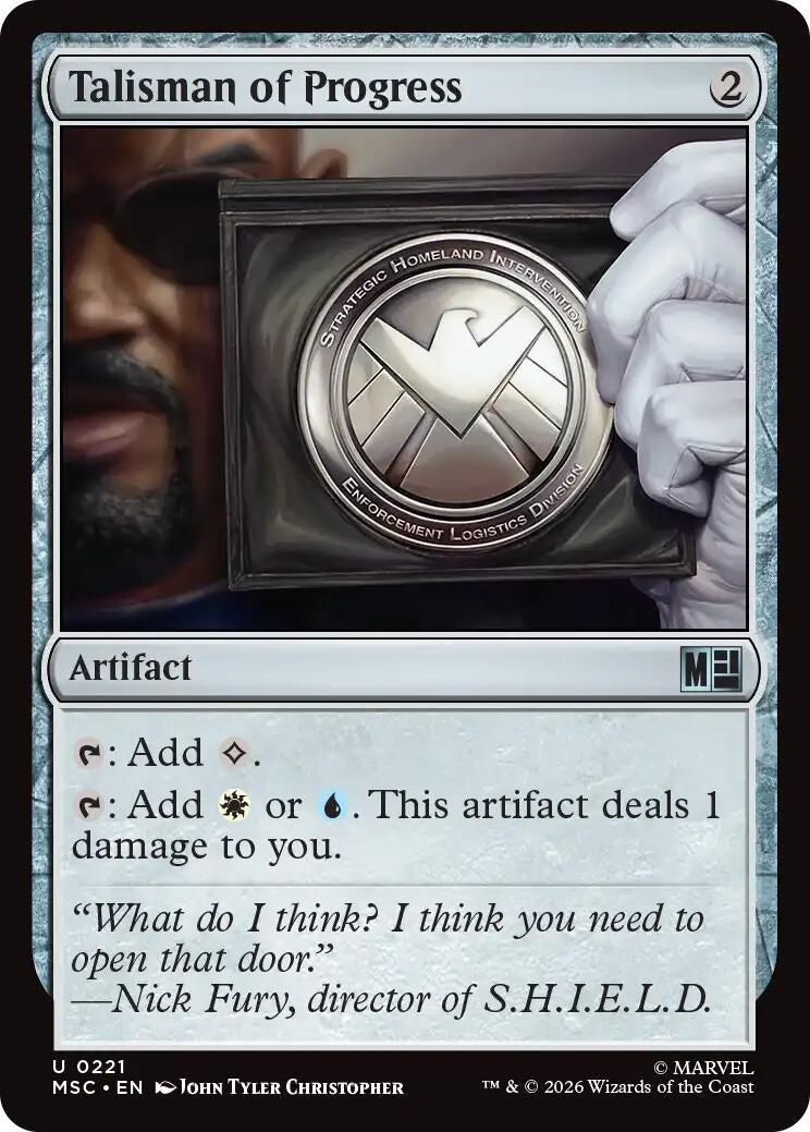 Image for Talisman of Progress (Surge Foil) (221) [Commander: Marvel Super Heroes] - Magic: The Gathering