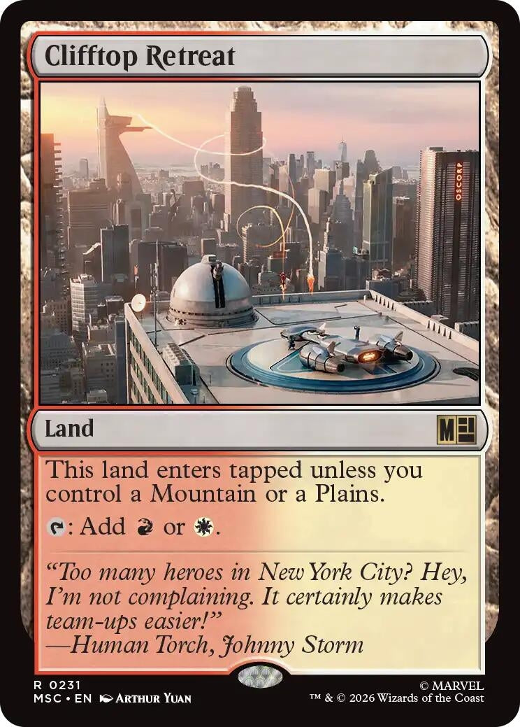 Image for Clifftop Retreat (Surge Foil) (231) [Commander: Marvel Super Heroes] - Magic: The Gathering