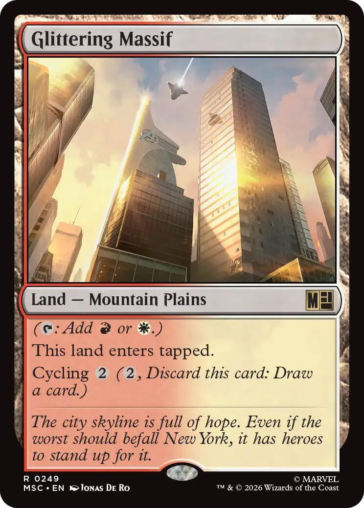 Image for Glittering Massif (Surge Foil) (249) [Commander: Marvel Super Heroes] - Magic: The Gathering