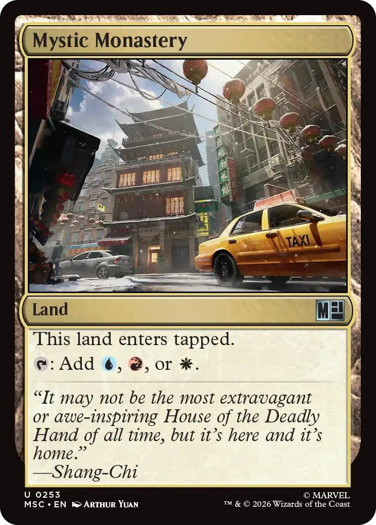 Image for Mystic Monastery (Surge Foil) (253) [Commander: Marvel Super Heroes] - Magic: The Gathering