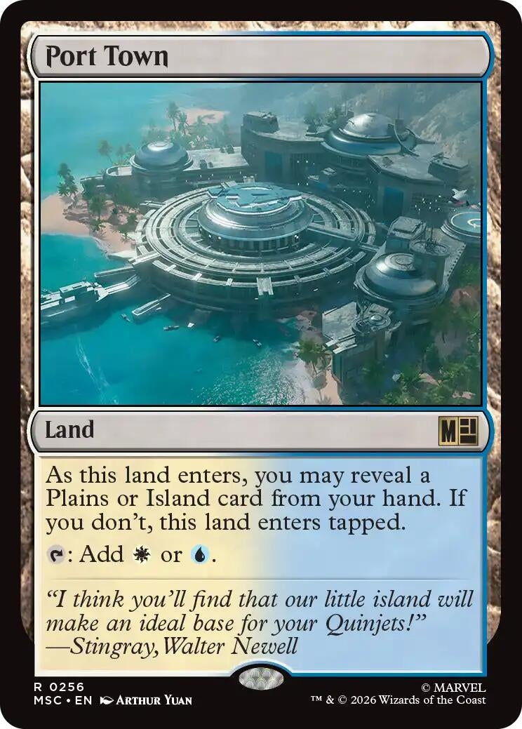 Image for Port Town (Surge Foil) (256) [Commander: Marvel Super Heroes] - Magic: The Gathering