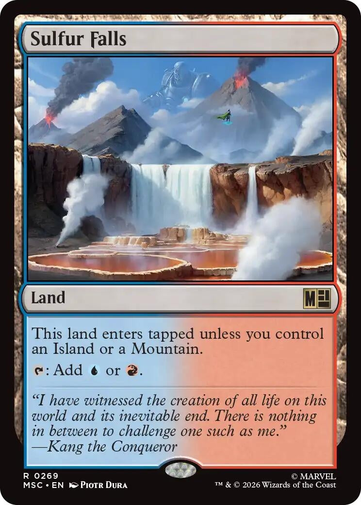 Image for Sulfur Falls (Surge Foil) (269) [Commander: Marvel Super Heroes] - Magic: The Gathering